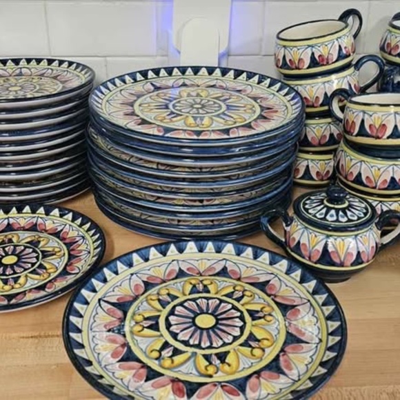 Italian 49 piece set Ravello Dishes - Picture 1 of 13